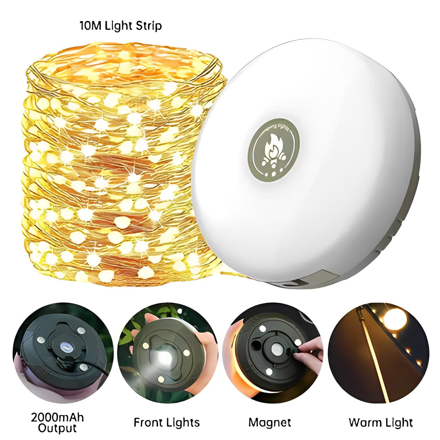 Lampada da campeggio LED potente con batteria a lunga durata