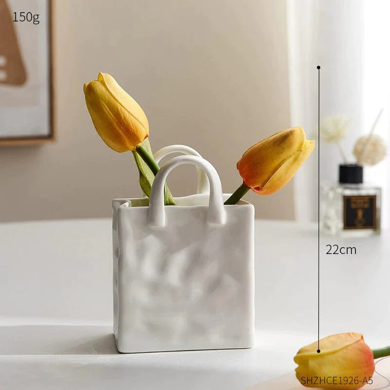vase מקורי בצורת תיק יד
