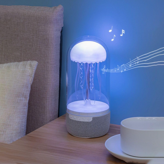 Lampada LED rotante con altoparlante integrato